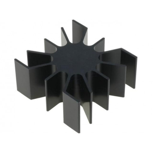 SK4625SA; Heatsink; LED; L: 51.5mm; W: 51mm; Ø: 26mm; H: 25mm; Colour: black; FISCHER ELEKTRONIK