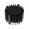 SK56937.5SA; Heatsink; LED; Ø: 60mm; H: 37.5mm; Colour: black; FISCHER ELEKTRONIK