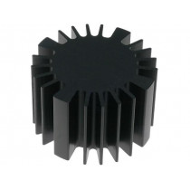 SK56937.5SA; Heatsink; LED; Ø: 60mm; H: 37.5mm; Colour: black; FISCHER ELEKTRONIK