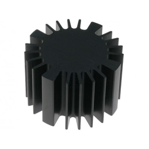 SK56937.5SA; Heatsink; LED; Ø: 60mm; H: 37.5mm; Colour: black; FISCHER ELEKTRONIK