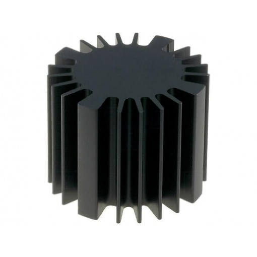 SK56950SA; Heatsink; LED; Ø: 60mm; H: 50mm; Colour: black; FISCHER ELEKTRONIK