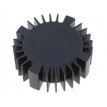 SK57025SA; Heatsink; LED; Ø: 70mm; H: 25mm; Colour: black; FISCHER ELEKTRONIK
