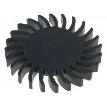 SK57210SA; Heatsink; LED; Ø: 85mm; H: 10mm; 2.25K/W; Colour: black; FISCHER ELEKTRONIK