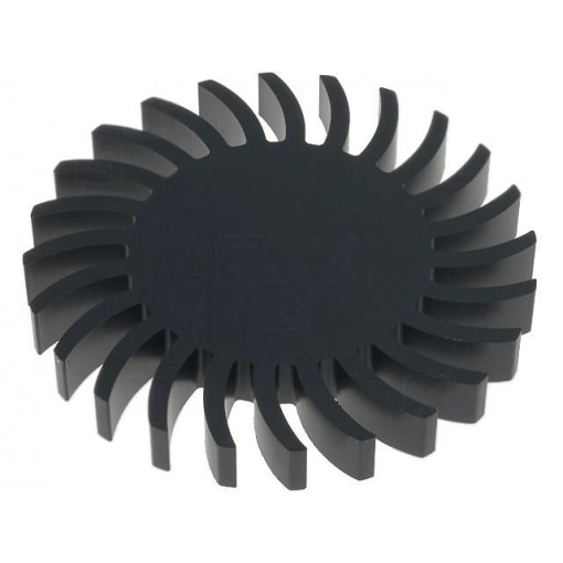 SK57210SA; Heatsink; LED; Ø: 85mm; H: 10mm; 2.25K/W; Colour: black; FISCHER ELEKTRONIK