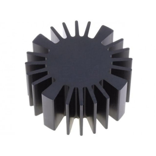 SK57725SA; Heatsink; LED; Ø: 50mm; H: 25mm; Colour: black; FISCHER ELEKTRONIK