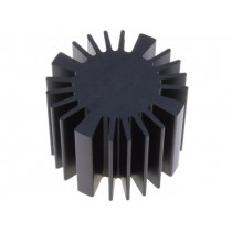SK57737.5SA; Heatsink; LED; Ø: 50mm; H: 37.5mm; Colour: black; FISCHER ELEKTRONIK