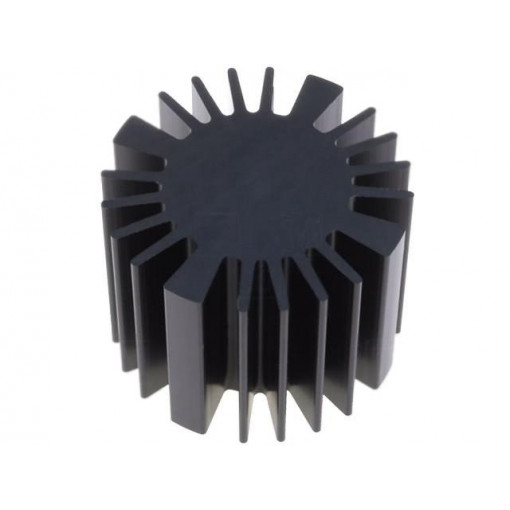 SK57737.5SA; Heatsink; LED; Ø: 50mm; H: 37.5mm; Colour: black; FISCHER ELEKTRONIK