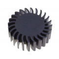 SK58437.5SA; Heatsink; LED; Ø: 105mm; H: 37.5mm; Colour: black; FISCHER ELEKTRONIK SK58437.5SA; Heatsink; LED; Ø: 105mm; H: 37.5mm; Colour: black; FISCHER ELEKTRONIK