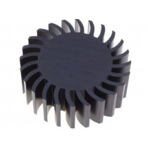 SK58437.5SA; Heatsink; LED; Ø: 105mm; H: 37.5mm; Colour: black; FISCHER ELEKTRONIK