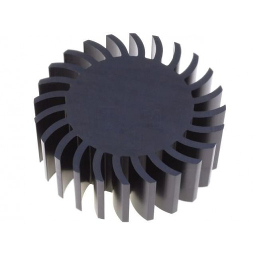 SK58437.5SA; Heatsink; LED; Ø: 105mm; H: 37.5mm; Colour: black; FISCHER ELEKTRONIK