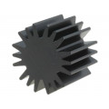 SK58515SA; Heatsink; LED; Ø: 20mm; H: 15mm; 6.3K/W; Colour: black; FISCHER ELEKTRONIK SK58515SA; Heatsink; LED; Ø: 20mm; H: 15mm; 6.3K/W; Colour: black; FISCHER ELEKTRONIK