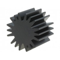 SK58515SA; Heatsink; LED; Ø: 20mm; H: 15mm; 6.3K/W; Colour: black; FISCHER ELEKTRONIK