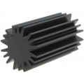 SK58537.5SA; Heatsink; LED; Ø: 20mm; H: 37.5mm; Colour: black; FISCHER ELEKTRONIK