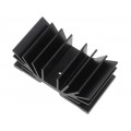 SK64/37,5/SA1XM3; Heatsink: extruded; TO220; black; L: 37.5mm; W: 70mm; 4.1K/W; FISCHER ELEKTRONIK