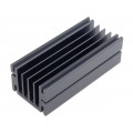 SK68-100SA; Heatsink: extruded; TO220; black; L: 100mm; W: 46mm; H: 33mm; anodized; FISCHER ELEKTRONIK