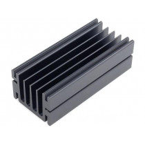 SK68-100SA; Heatsink: extruded; TO220; black; L: 100mm; W: 46mm; H: 33mm; anodized; FISCHER ELEKTRONIK