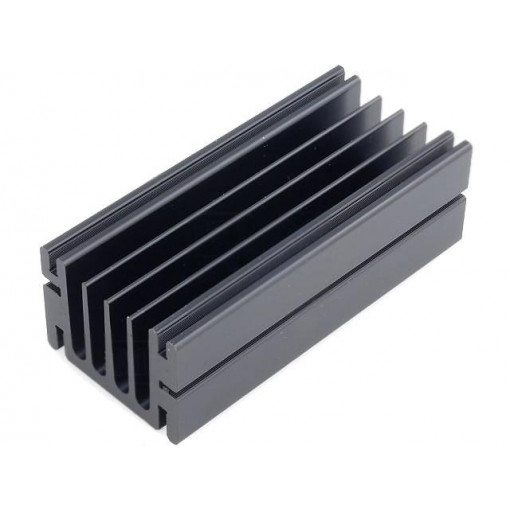 SK68-100SA; Heatsink: extruded; TO220; black; L: 100mm; W: 46mm; H: 33mm; anodized; FISCHER ELEKTRONIK