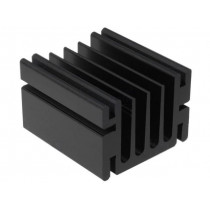 SK68-50SA; Heatsink: extruded; TO220; black; L: 50mm; W: 46mm; H: 33mm; aluminium; FISCHER ELEKTRONIK