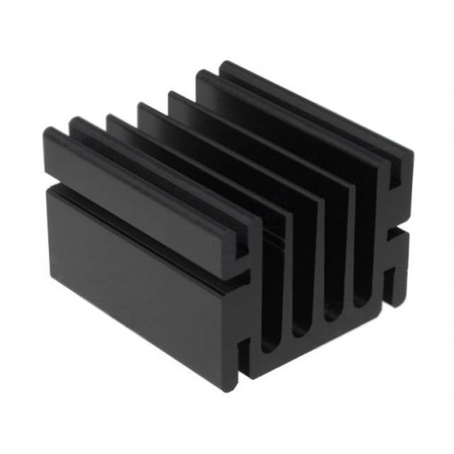 SK68-50SA; Heatsink: extruded; TO220; black; L: 50mm; W: 46mm; H: 33mm; aluminium; FISCHER ELEKTRONIK