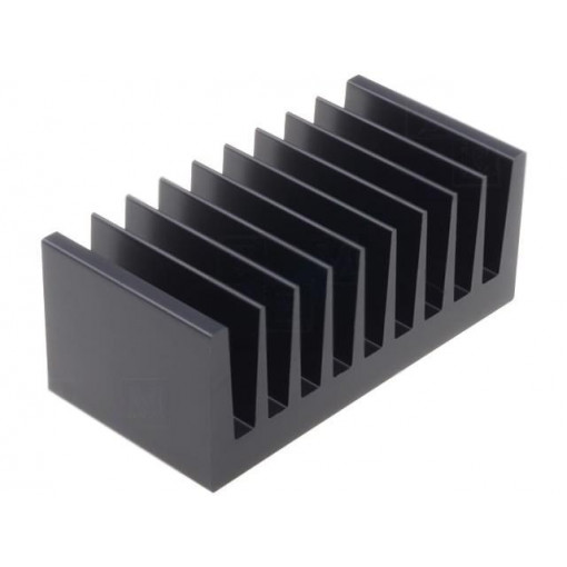 SK 92 50 SA; Heatsink: extruded; grilled; black; L: 50mm; W: 100mm; H: 40mm; FISCHER ELEKTRONIK