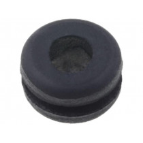 61713550; Grommet; Ømount.hole: 9mm; Øhole: 6mm; caoutchouc; -30÷90°C; black; LAPP KABEL