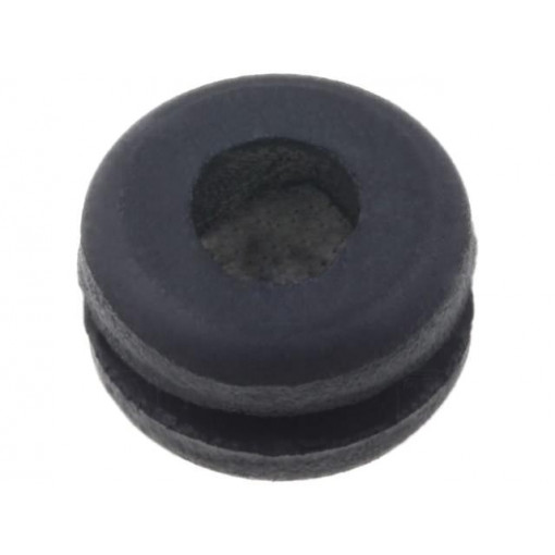 61713550; Grommet; Ømount.hole: 9mm; Øhole: 6mm; caoutchouc; -30÷90°C; black; LAPP KABEL