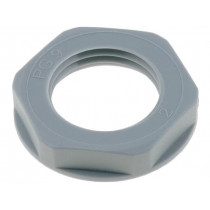 53019010; Nut; PG9; polyamide; UL94V-2; 22mm; grey; -20÷100°C; Thread: PG; LAPP KABEL 53019010; Nut; PG9; polyamide; UL94V-2; 22mm; grey; -20÷100°C; Thread: PG; LAPP KABEL