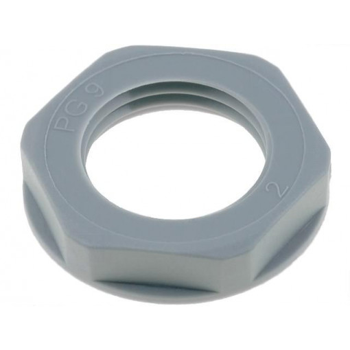 53019010; Nut; PG9; polyamide; UL94V-2; 22mm; grey; -20÷100°C; Thread: PG; LAPP KABEL