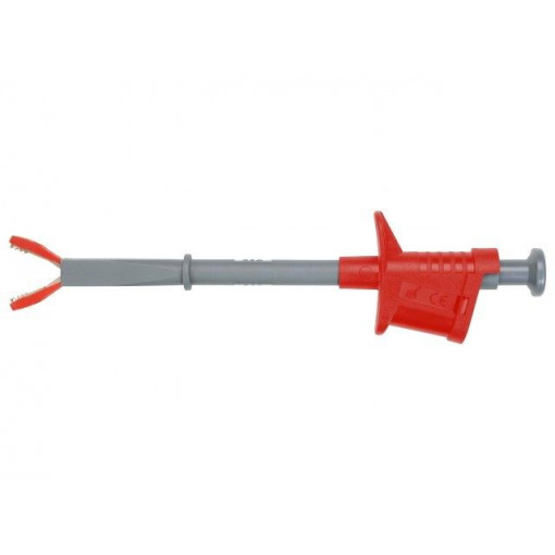 SKPS 7630 NI/RT; Clip-on probe; crocodile; 20A; red; Plating: nickel plated; 4mm; SCHÜTZINGER