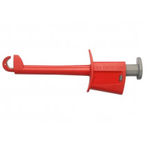 SKP S8341 NI/RT; Clip-on probe; hook type; 20A; red; Plating: nickel plated; 4mm; SCHÜTZINGER