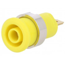 23.3000-24; Socket; 4mm banana; 24A; 1kV; Cutout: Ø12.2mm; yellow; gold-plated; STÄUBLI 23.3000-24; Socket; 4mm banana; 24A; 1kV; Cutout: Ø12.2mm; yellow; gold-plated; STÄUBLI