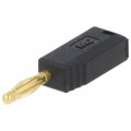 22.2616-21; Plug; 2mm banana; 10A; 60V; black; Plating: gold-plated; 0.5mm2; STÄUBLI