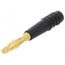 22.2618-21; Plug; 2mm banana; 10A; 60V; black; Plating: gold-plated; 0.5mm2; STÄUBLI 22.2618-21; Plug; 2mm banana; 10A; 60V; black; Plating: gold-plated; 0.5mm2; STÄUBLI