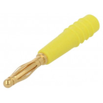 22.2618-24; Plug; 2mm banana; 10A; 60V; yellow; Plating: gold-plated; 0.5mm2; STÄUBLI 22.2618-24; Plug; 2mm banana; 10A; 60V; yellow; Plating: gold-plated; 0.5mm2; STÄUBLI
