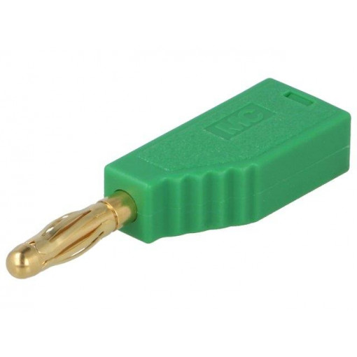 22.2626-25; Plug; 4mm banana; 19A; green; with axial socket,non-insulated; STÄUBLI