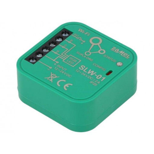 SLW-01; RGB controller; SUPLA; IP20; 12÷24VDC; flush mount; -10÷55°C; IN: 1; ZAMEL
