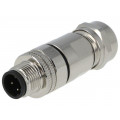 PASH-M12D-04P-MM-SL7002-00A(H); Plug; M12; PIN: 4; male; D code-Ethernet; for cable; soldering; IP65; DEGSON ELECTRONICS