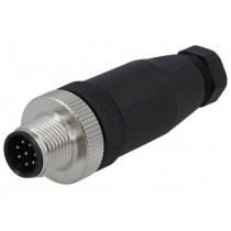 PB-M12A-08P-MM-SL7001-00A(H); Plug; M12; PIN: 8; male; A code-DeviceNet / CANopen; for cable; DEGSON ELECTRONICS