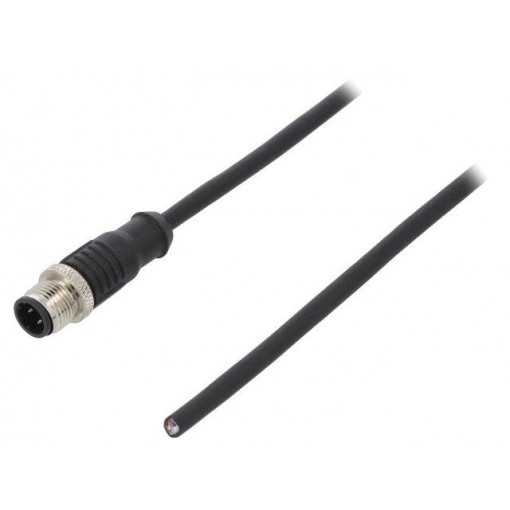 PM-M12D-04P-MM-SL8B01-00A(H); Plug; M12; PIN: 4; male; D code-Ethernet; IP65/IP67; 250V; 4A; cables; DEGSON ELECTRONICS