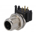 SR-M12A-04P-MM-SF7003-00A(H); Socket; M12; PIN: 4; male; A code-DeviceNet / CANopen; THT; 250V; 4A; DEGSON ELECTRONICS
