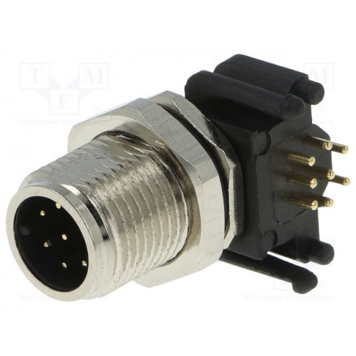 SR-M12A-08P-MM-SF7003-00B(H); Socket; M12; PIN: 8; male; A code-DeviceNet / CANopen; THT; 30V; 2A; DEGSON ELECTRONICS
