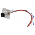 SM12-D90C-D4M-2A010; Socket; M12; PIN: 4; male; D code-Ethernet; IP67; 250V; 4A; straight; DEGSON ELECTRONICS