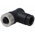 PB-M12D-04P-FF-SR7001-00A(H); Plug; M12; PIN: 4; female; D code-Ethernet; for cable; IP65/IP67; DEGSON ELECTRONICS