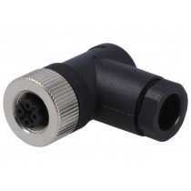 PB-M12D-04P-FF-SR7001-00A(H); Plug; M12; PIN: 4; female; D code-Ethernet; for cable; IP65/IP67; DEGSON ELECTRONICS