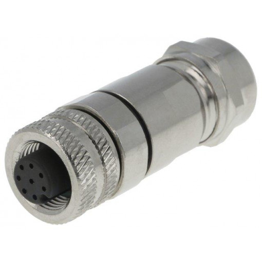 SM12-PVC-A8F-1B9; Plug; M12; PIN: 8; female; A code-DeviceNet / CANopen; for cable; DEGSON ELECTRONICS