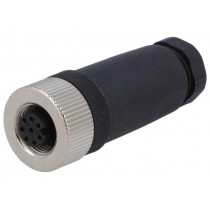 PB-M12A-08P-FF-SL7001-00AH; Plug; M12; PIN: 8; female; A code-DeviceNet / CANopen; for cable; DEGSON ELECTRONICS