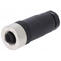 PB-M12D-04P-FF-SL7001-00A(H); Plug; M12; PIN: 4; female; D code-Ethernet; for cable; IP65/IP67; DEGSON ELECTRONICS