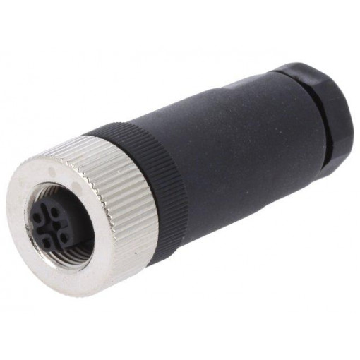 PB-M12D-04P-FF-SL7001-00A(H); Plug; M12; PIN: 4; female; D code-Ethernet; for cable; IP65/IP67; DEGSON ELECTRONICS