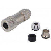 SM12-PVZ-D4W-1; Plug; M12; PIN: 4; female; D code-Ethernet; for cable; IP65; 250V; 4A; DEGSON ELECTRONICS