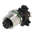 SR-M12A-04P-FF-SF7003-00A(H); Socket; M12; PIN: 4; female; A code-DeviceNet / CANopen; THT; 250V; DEGSON ELECTRONICS